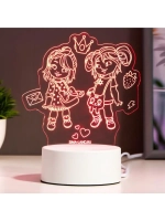 Светильник 3D ночник RISALUX «Подружки», LED RGB, от сети
