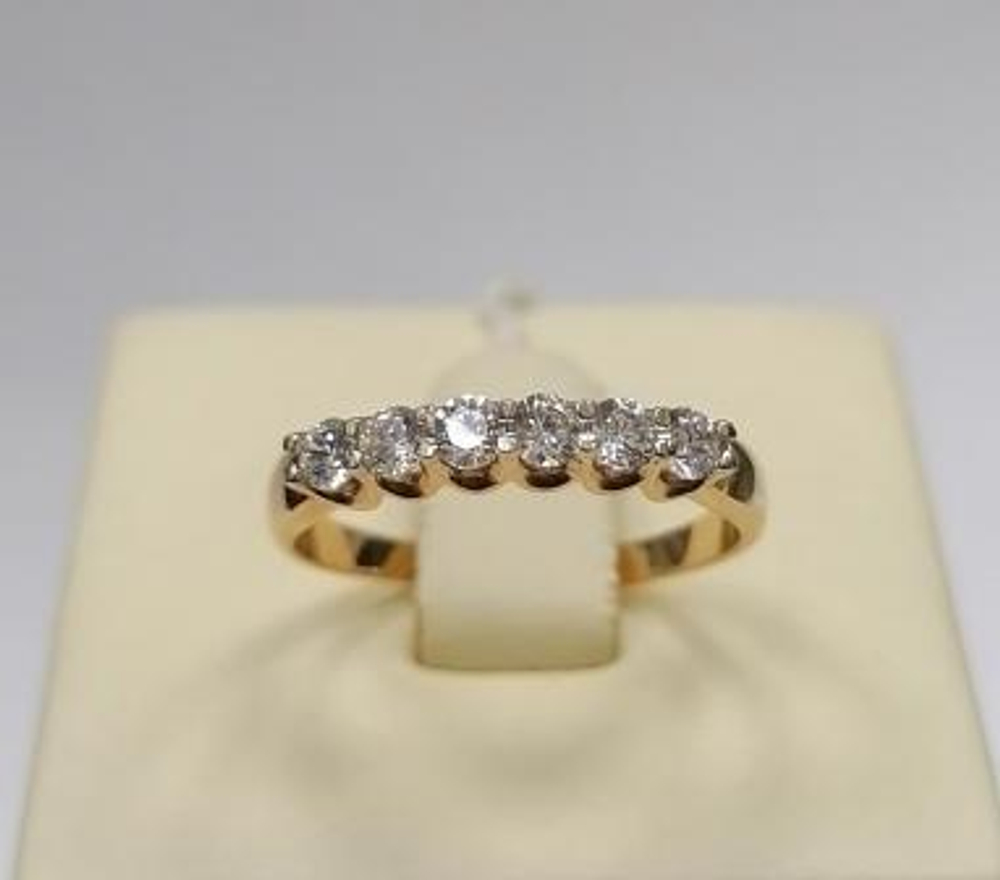 Кольцо из золота с фианитами