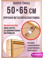 Металлическая рамка для постеров 50х65 см