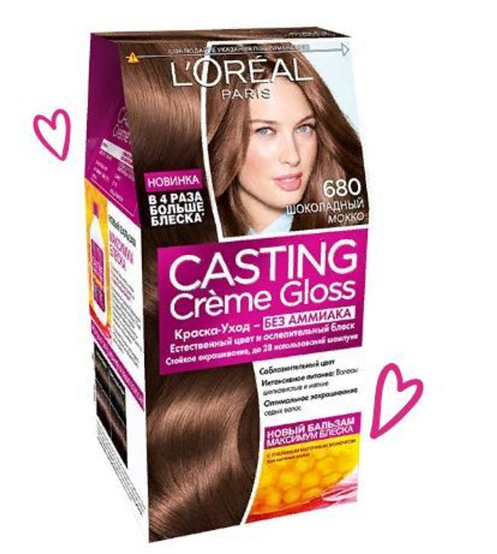L'Oreal Paris Краска для волос Casting Creme Gloss, тон №680, Шоколадный мокко, 48 мл