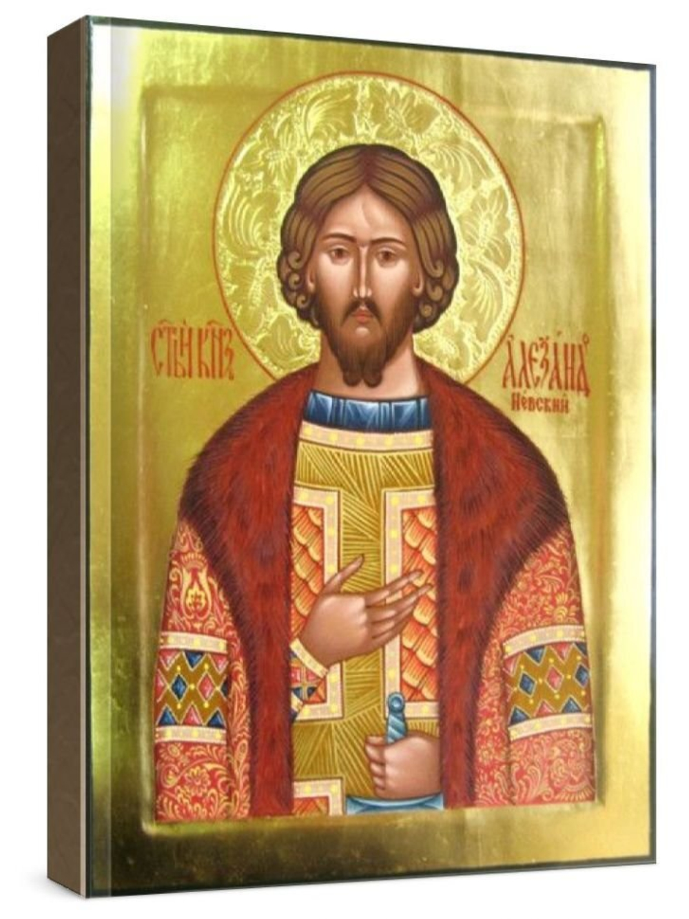 Александр Невский (рукописная икона)