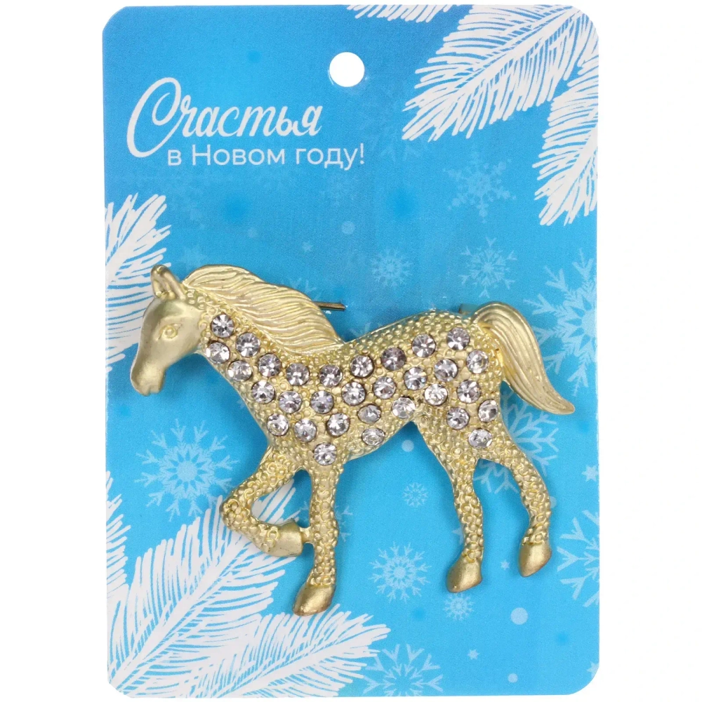 Брошь «Best Podarok - Огненный Танец», цвет золото, 4,4*4см