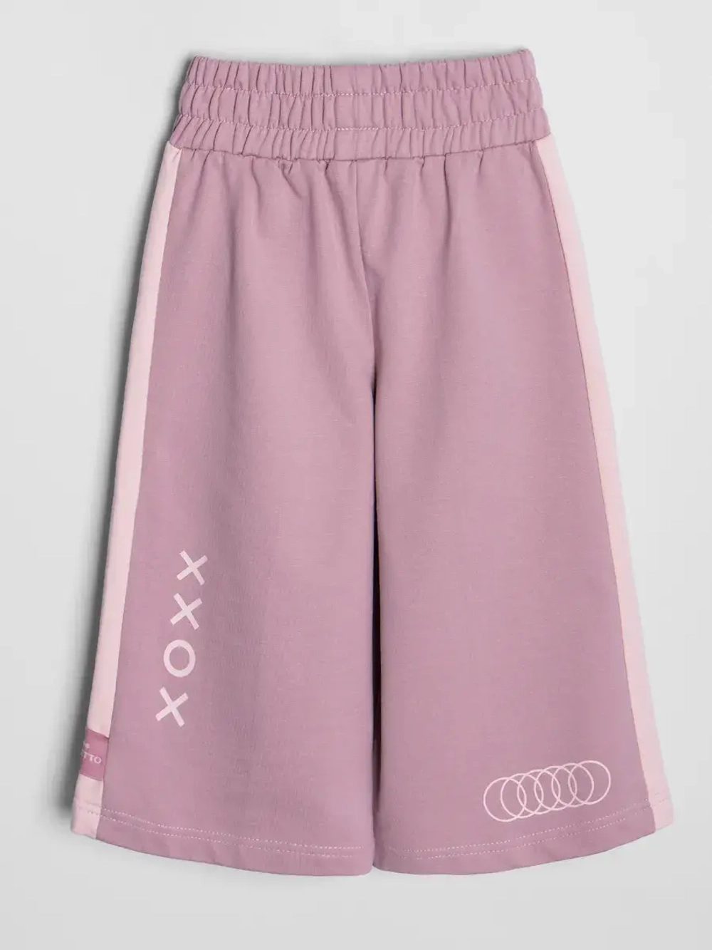 Летний костюм детский розовый, футболка и кюлоты