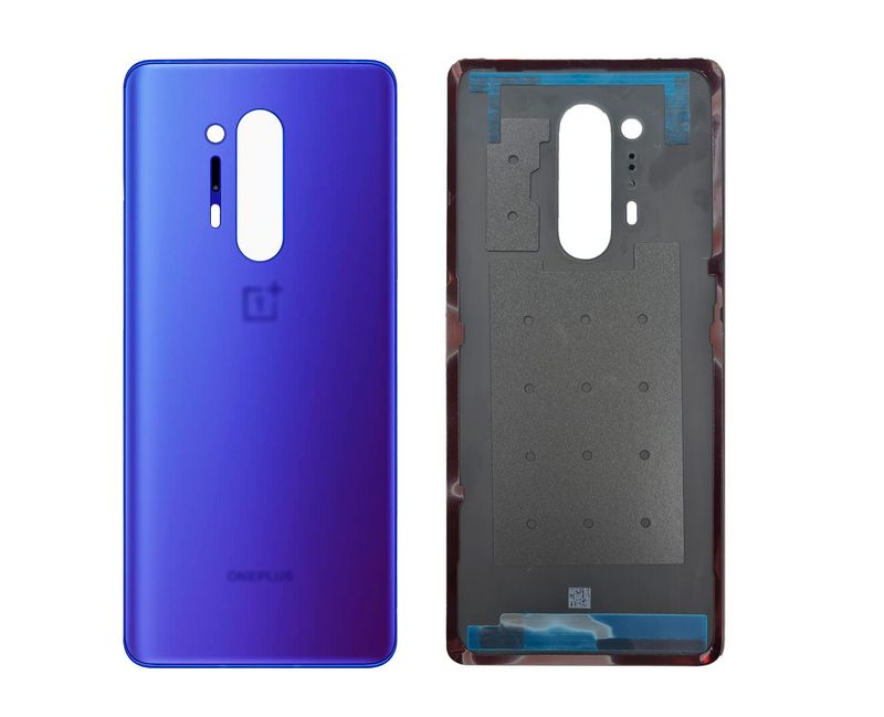 Задняя крышка для OnePlus 8 Pro синяя матовая (Ultramarine Blue) без стекла камеры