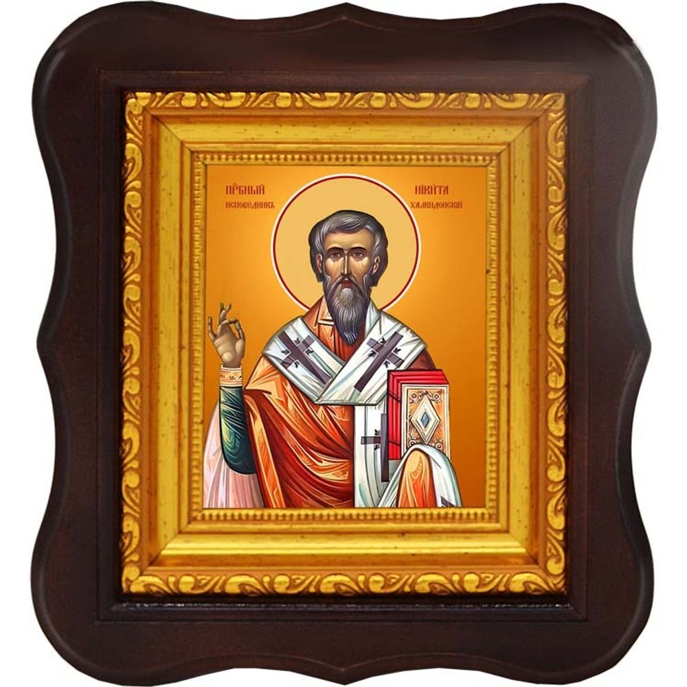 Никита Халкидонский преподобный. Икона на холсте.