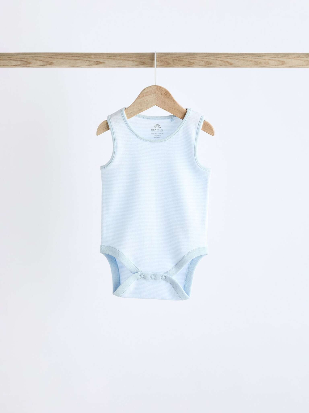 Боди без рукавов для малышей Next K79-695, 5 шт., Белый, Голубой