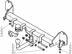 Фаркоп ОЦИНКОВАННЫЙ для BMW X3 (G01); X4 (G02) ZincaR.ZB102A