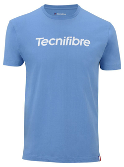 Теннисная футболка Tecnifibre Club Cotton Tee - azur