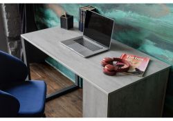 Письменный стол Битти Лофт 116х60х75 бетон / черный матовый