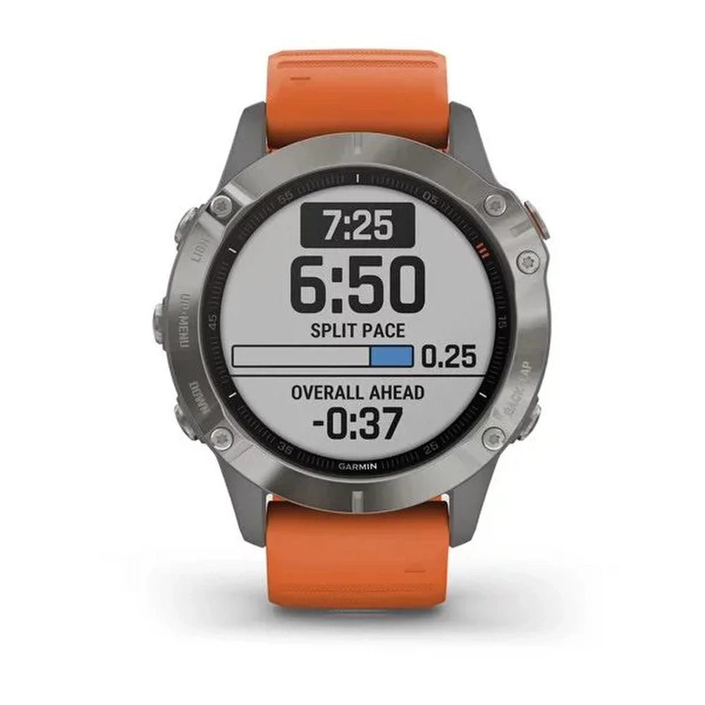 Смарт-часы Garmin Fenix 6 Sapphire, титановый, 010-02158-14