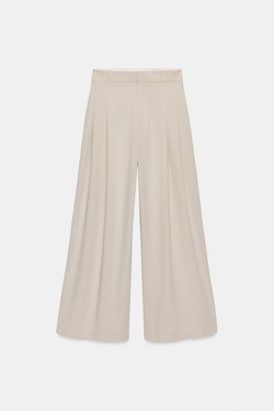 ZARA БРЮКИ С ЗАЩИПАМИ, ЦВЕТ ЛЬДА