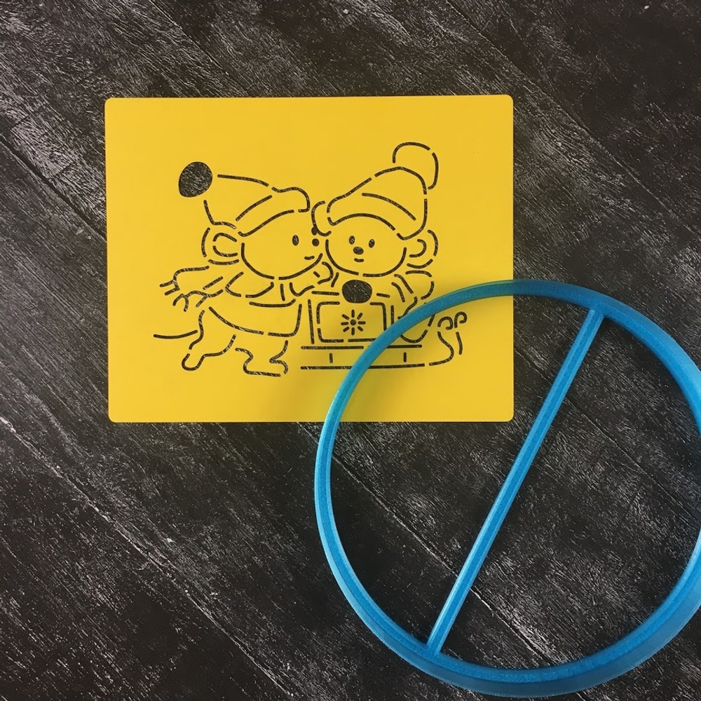 Мышки на санках №1