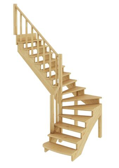 Лестница на второй этаж К-001м/2 Левая под покраску