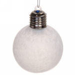 Шар новогодний с подсветкой 8 см «Льдинка», Теплый белый