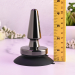 Черная анальная вибропробка Beginner Metal Plug - 11,2 см. (Цвет: черный)