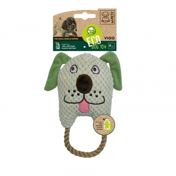 Игрушка мягкая M-PETS "Собачка Виго"с канатом для собак , 23 см