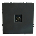 Розетка телевизионная 1-местная (механизм), STEKKER, 75 Ом, 5-862МГц, серия Эмили, RST00-5108-05, черный уголь, soft touch 49849