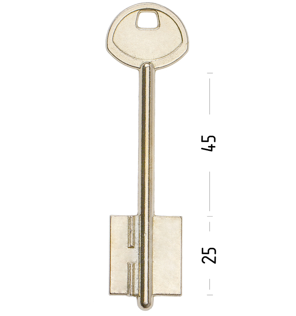 Заготовка сувальдного ключа 13129 GRD3D (желтый)