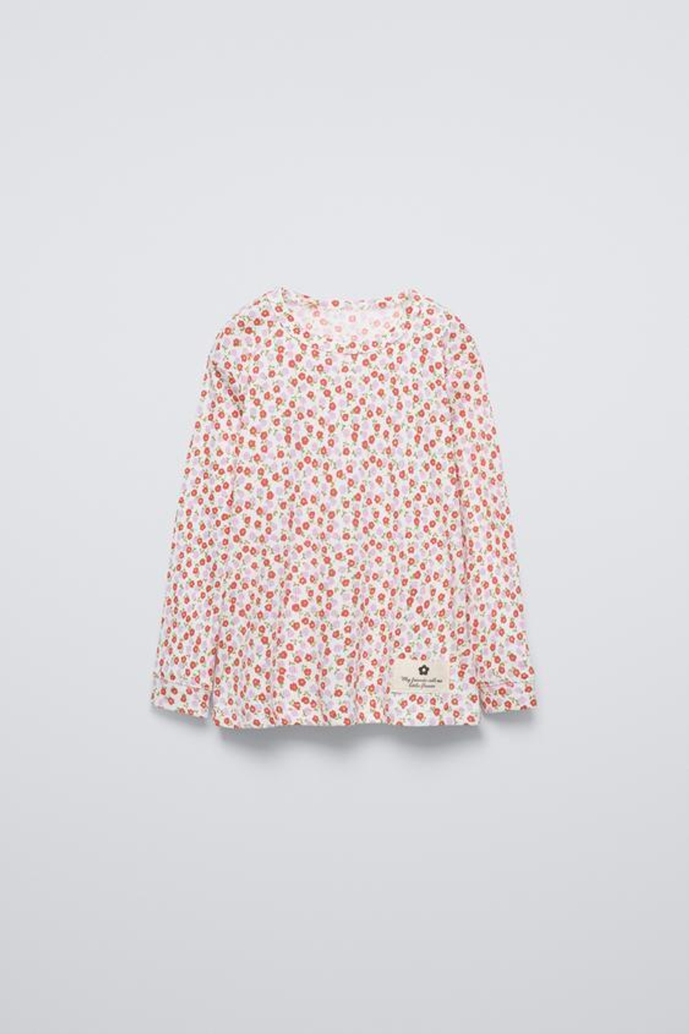 ZARA ПИЖАМА С ЦВЕТОЧНЫМ ПРИНТОМ, КОРАЛЛОВЫЙ