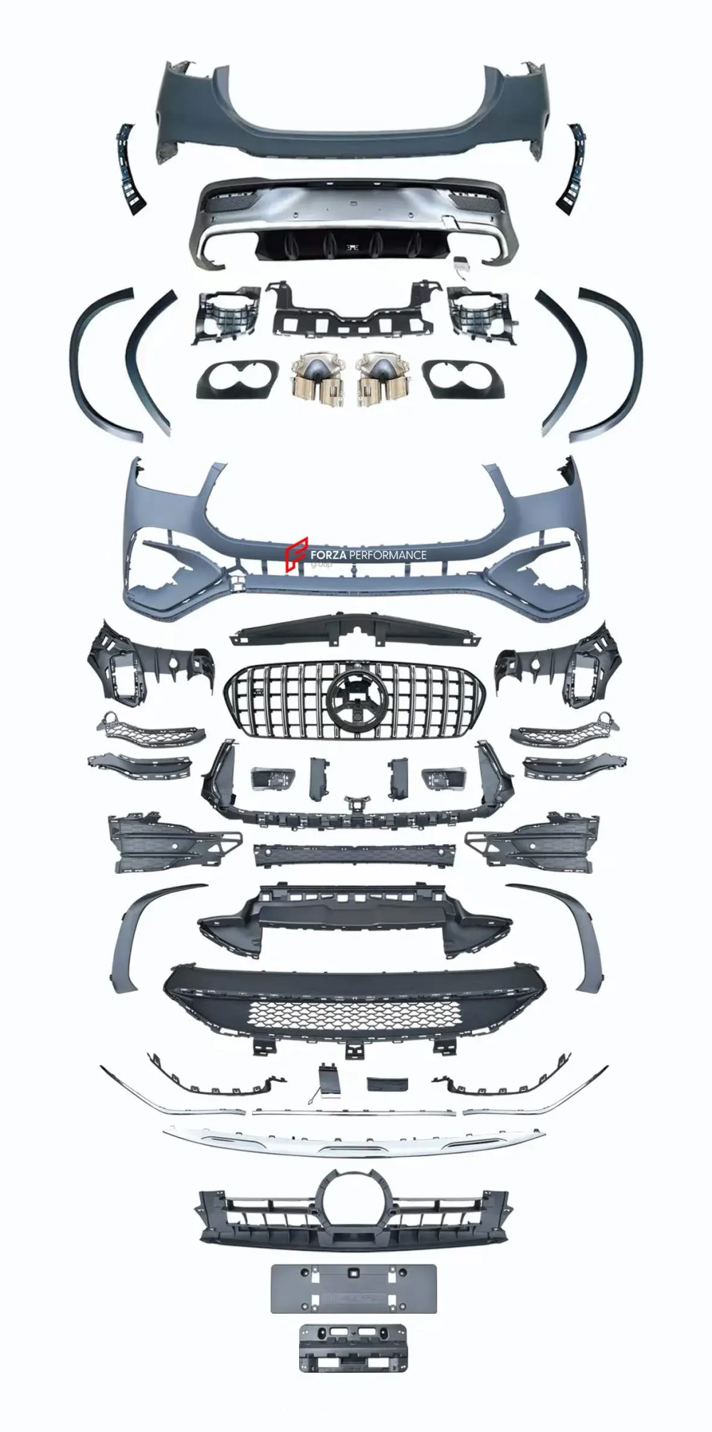 Обвес переделка для Mercedes-Benz GLE53 Coupe C167 2019+ до GLE53 AMG Coupe 2024 АМГ Мерседес Бенц ГЛЕ класс