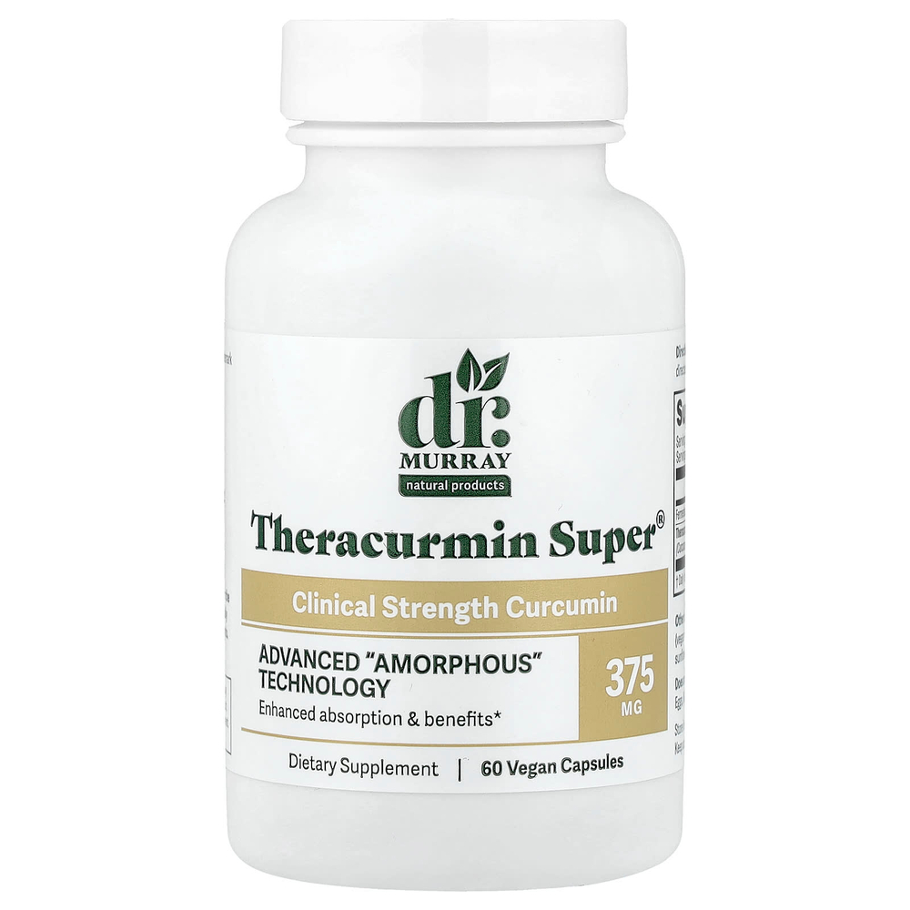 Dr. Murray's, Theracurmin Super®, куркумин с клинически доказанной эффективностью, 60 веганских капсул