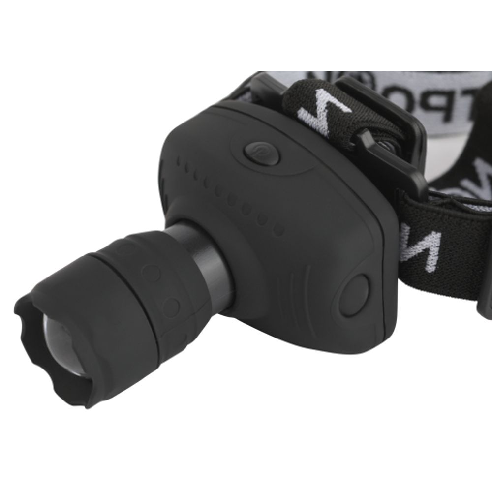 Фонарь налобный светодиодный Трофи Налобные GB-301 на батарейках мощный яркий 3 режима черный с регулируемым фокусом | Трофи