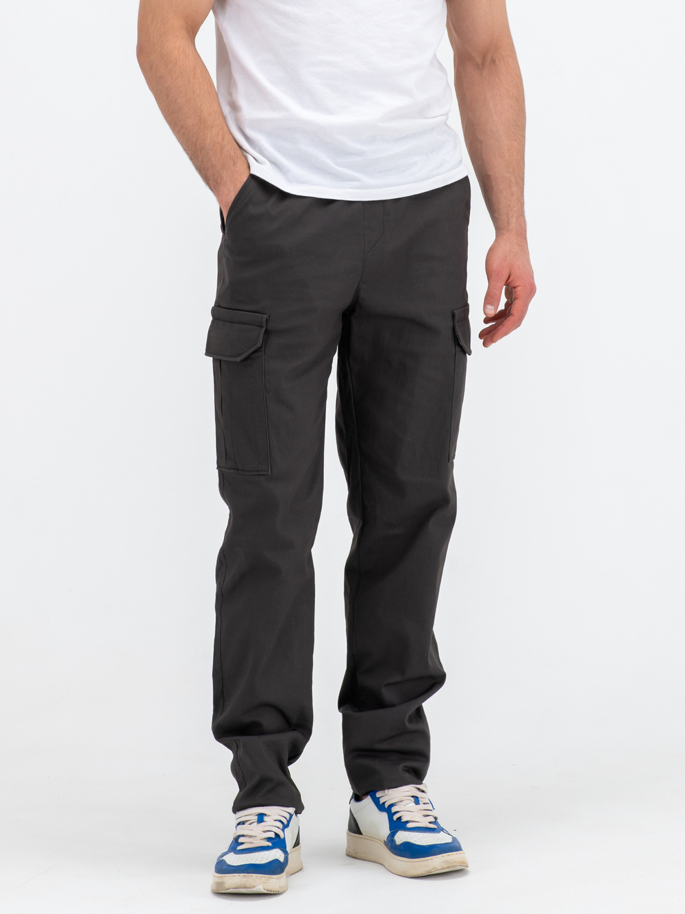 Карго джоггеры прямые. Графит