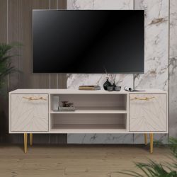 Тумба под ТВ Арт Колор leaves 155см Стайл Голд Серый агат