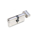 Личинка замка двери Apecs, SC-80-Z-C-Ni /SC-80-C-Ni, 80 мм, с заверткой, никель