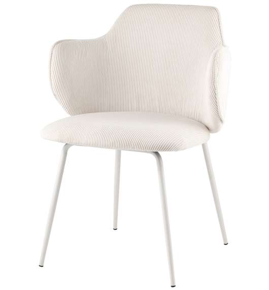 Стул обеденный Eira вельвет белый