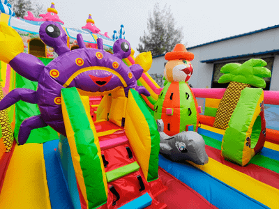 Коммерческий надувной батут «В гостях у дельфинов», 10*5*5 м