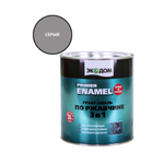 ГРУНТ- ЭМАЛЬ ПО РЖАВЧИНЕ ЭКОДОМ 3В1 СЕРЫЙ 1КГ