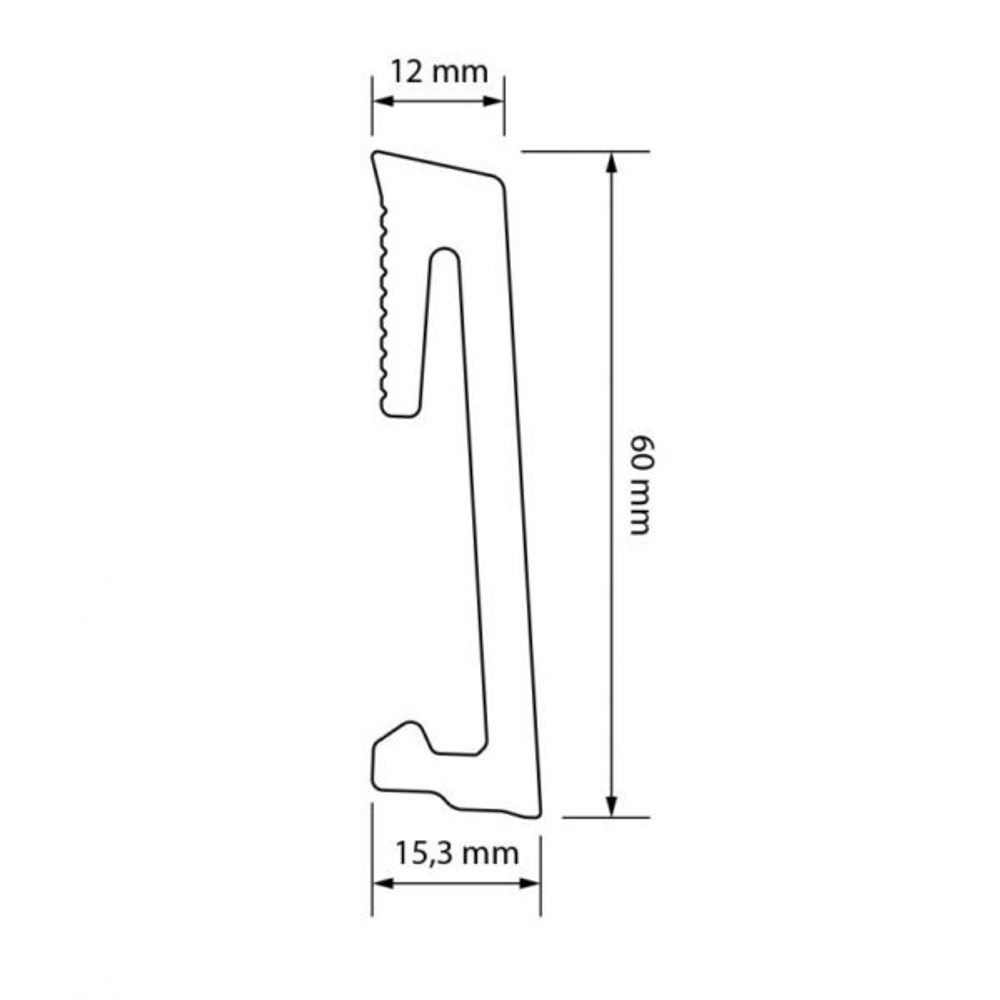 Плинтус SALAG ALPHA KP Mint Oak 60 мм