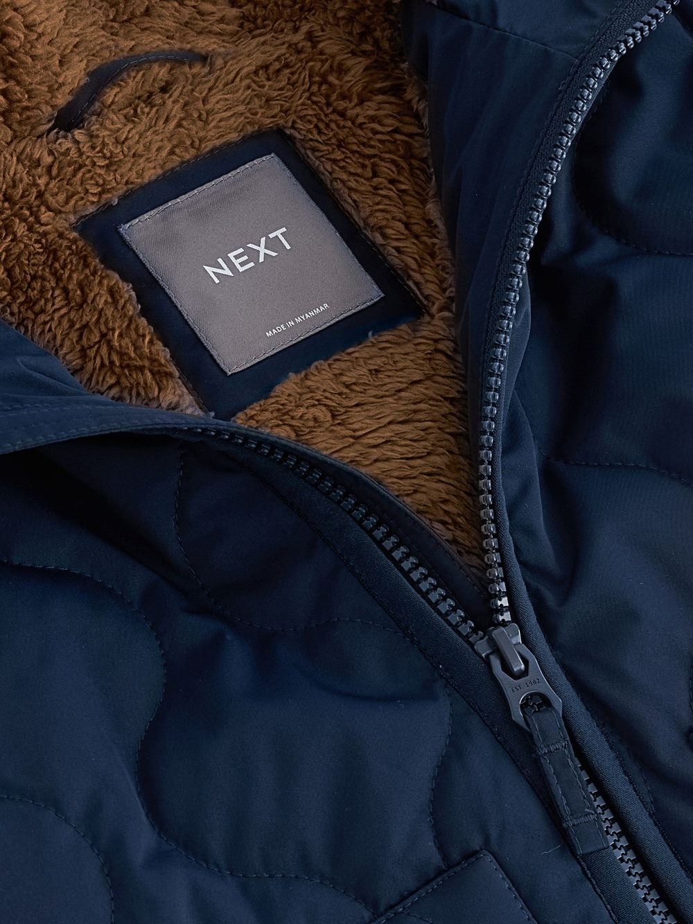 Куртка стеганая с флисовой подкладкой Next Q56-471, Темно-синий