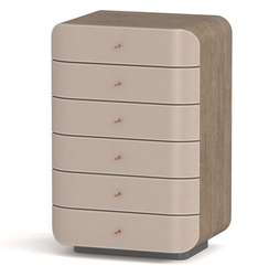 Комод SG-46, 105х59 см, бежевая экокожа, шпон ореха