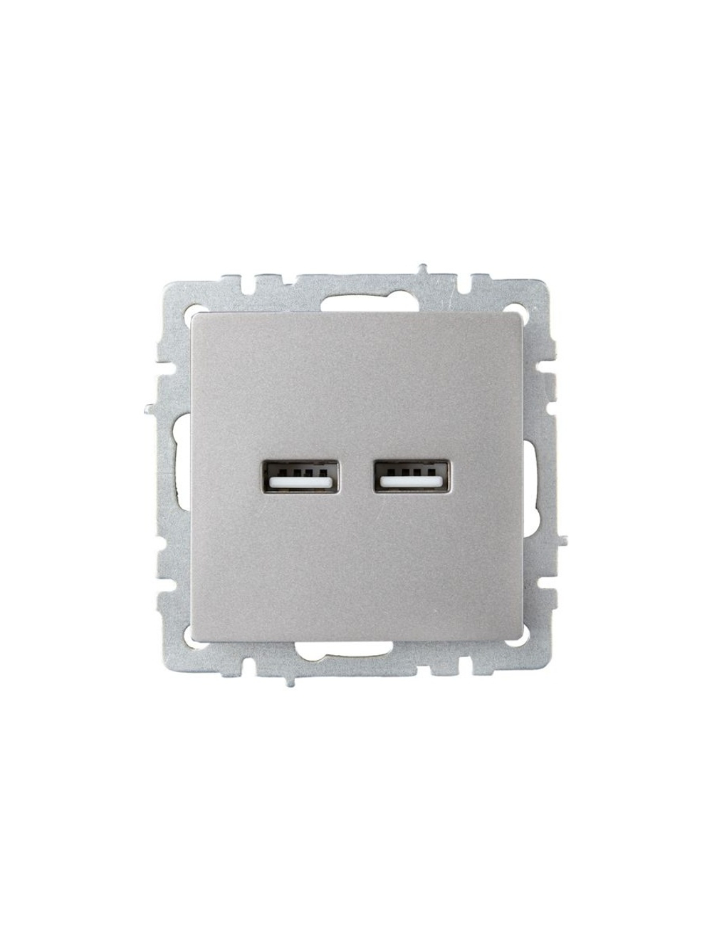 Розетка BRITE USB A+A 3.1А РЮ10-1-БрС механизм сталь IEK BR-U21-D31-K46