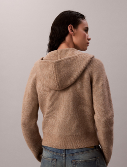 Кардиган Calvin Klein Sweater Rib Zip Hoodie Amphora Melange