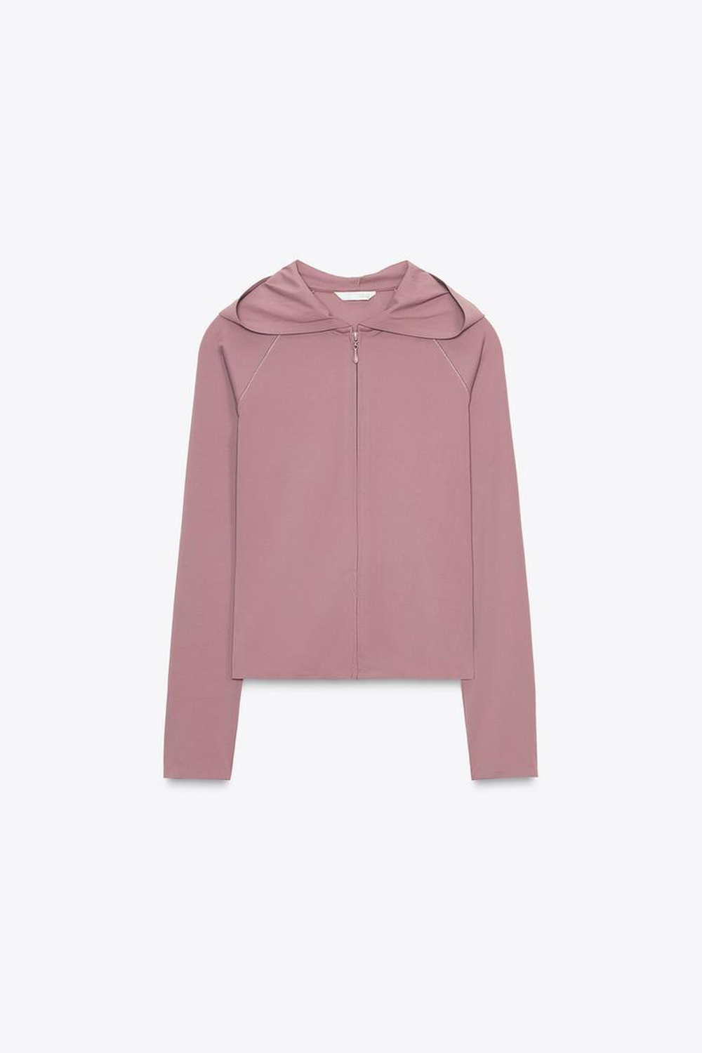 ZARA ТОЛСТОВКА SEAMLESS ИЗ ПОЛИАМИДА, ЦВЕТ МАЛЬВЫ