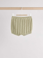 Рубашка и шорты вязаные в комплекте для малышей Next E81-347, Хаки