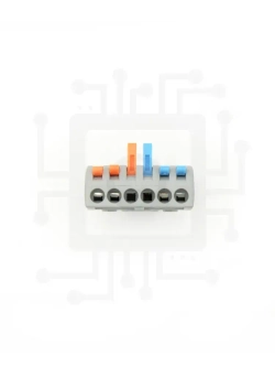 Клеммы для проводов, 2 на 6 контактов, 0.08-2.5(4.0)мм, 32А (5 шт.)