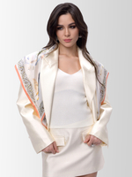 Платок «Полёт соколов» 100% шёлк