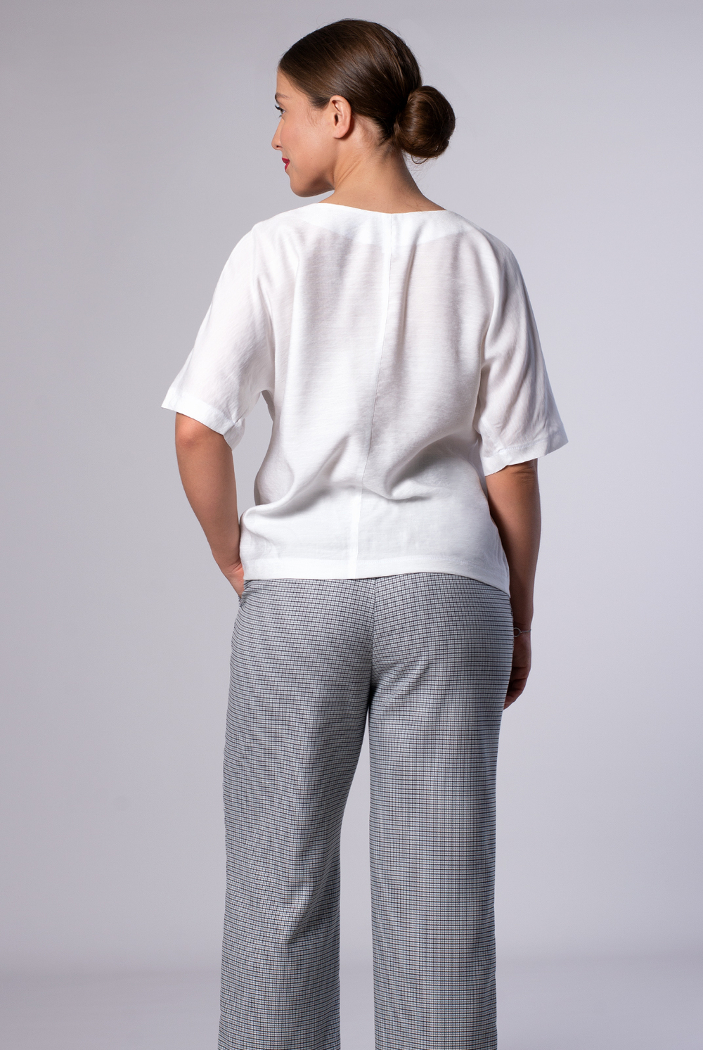 Блузка женская 2165ЮПБ, белый #31Б092165ЮПБ