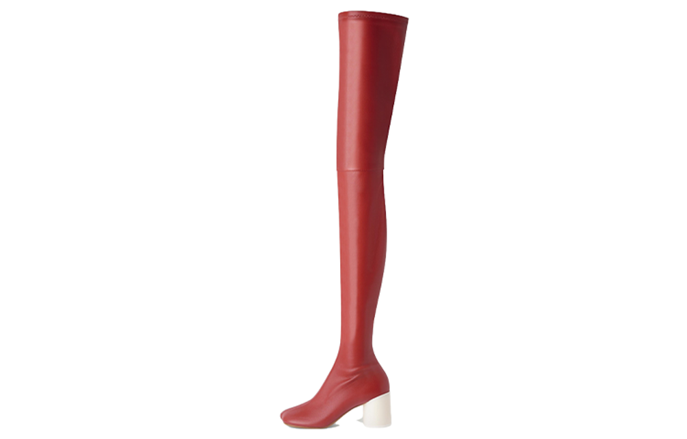 MM6 Maison Margiela Anatomic Over the knee Boots Women"s Red