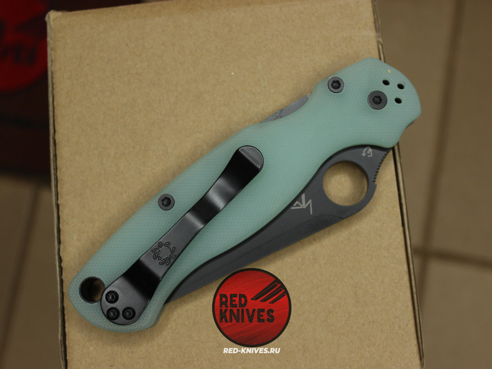Нож Spyderco Paramilitary 2 Tanto G10 - натурал Г10 рукоять, черный клинок RK/483