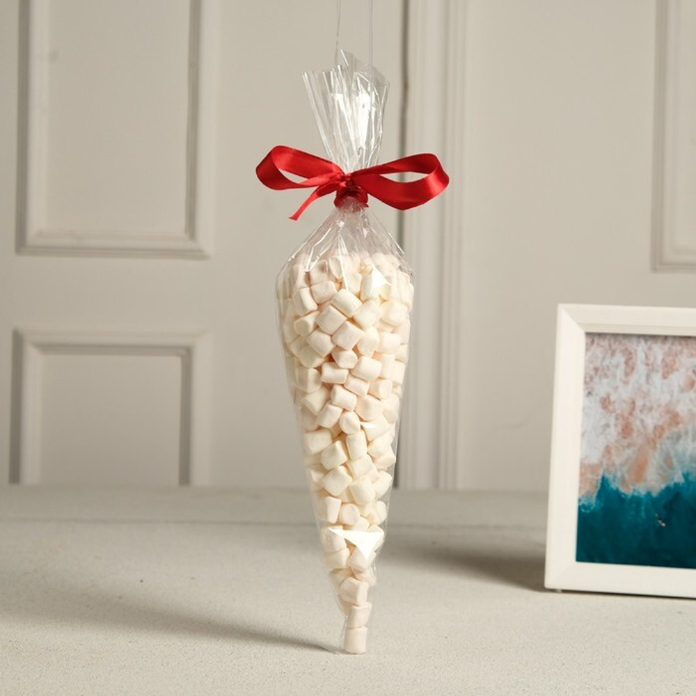 Пакетики прозрачные конус 13*25 см (50 шт)