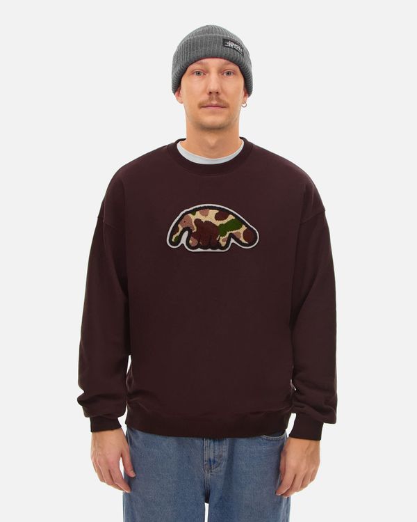 Толстовка Crewneck CamoLogo коричневая - фото 1