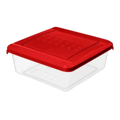 Контейнер для продуктов Asti квадратный 0,5л (красный)