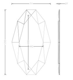 Зеркало в матовой зеркальной раме