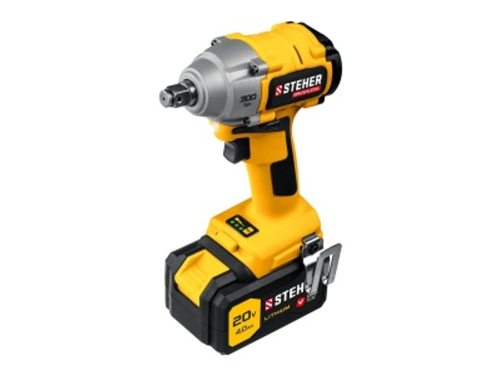 Гайковерт бесщеточный STEHER 20В 1 АКБ (кейс) Х