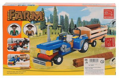 Конструктор блочный Аусини Ферма 220дет., коробка 28506